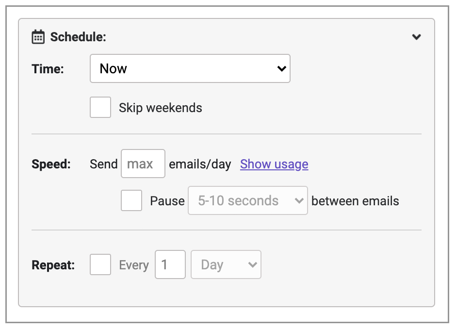 schedule email delivery