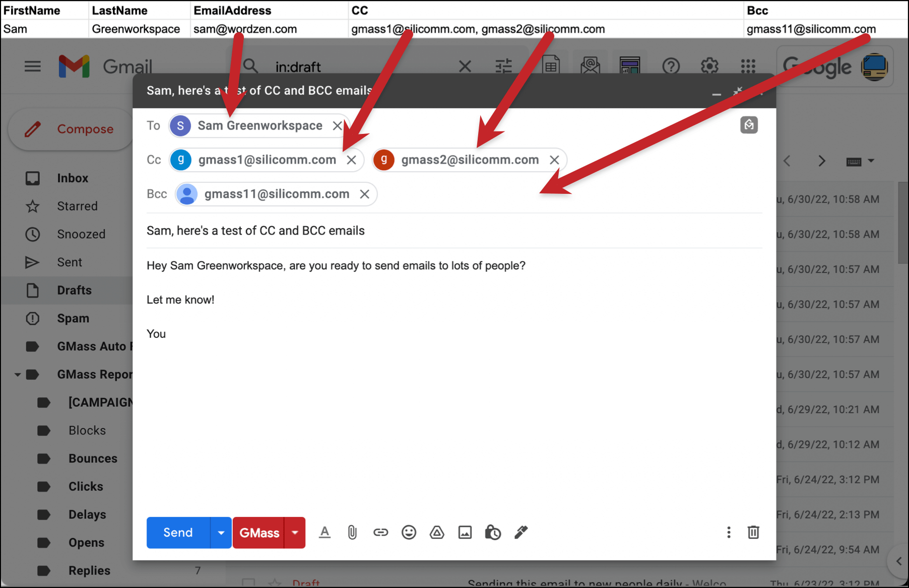 How to Mail Merge CC and BCC in Gmail with Google Sheets