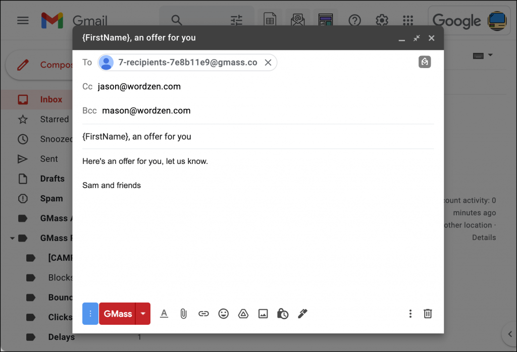 How To Mail Merge CC And BCC In Gmail With Google Sheets