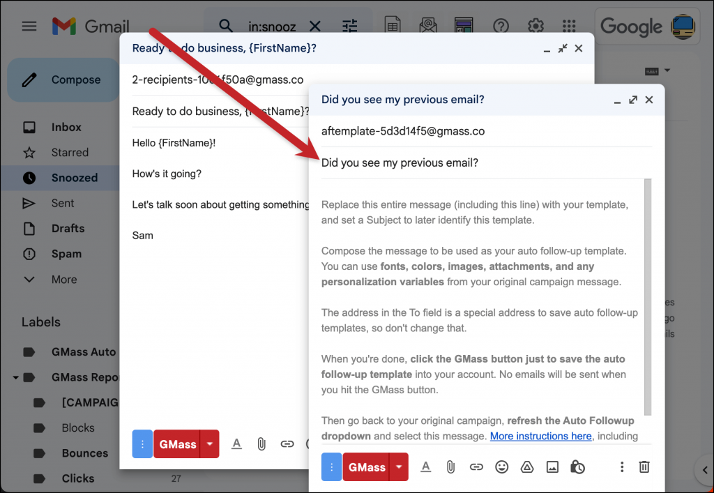 Create Rich Content for an Automatic Follow-Up Email Sequence