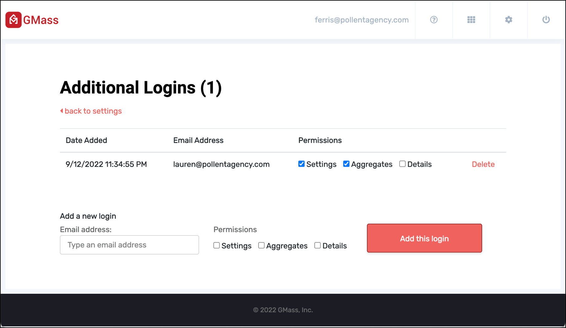 Additional logins options