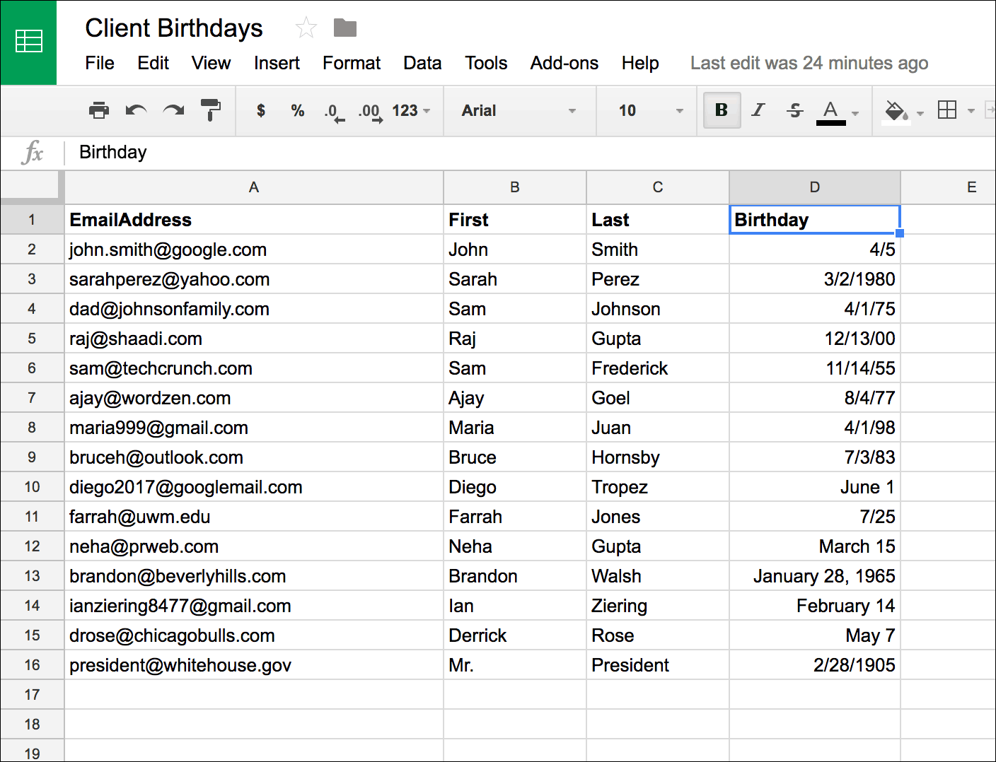 Use Gmail to send birthday and datedriven emails automatically