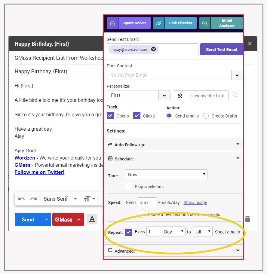 Use Gmail to send birthday and date-driven emails automatically