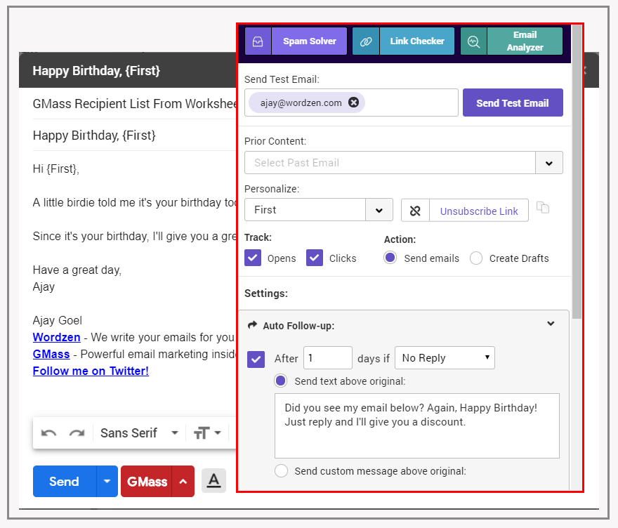 Use Gmail to send birthday and datedriven emails automatically