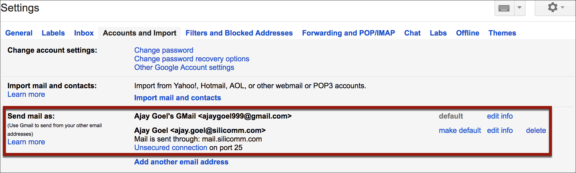 add alias to gmail account for reveiving mail