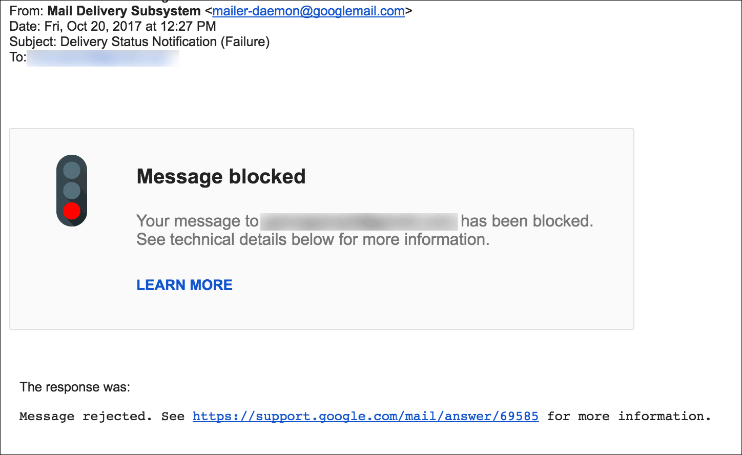 Email answers. Blocked message. Delivery status Notification (failure). 1 Blocked message. Как переводится user is blocked.