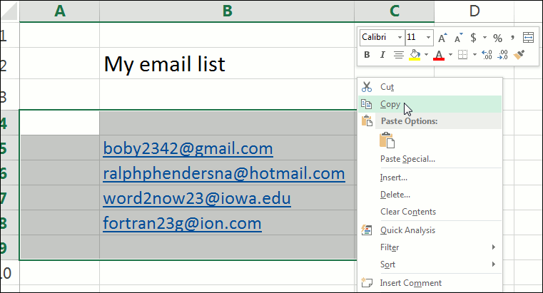 add calibri font in gmail