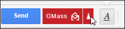 Showing the GMass settings button.