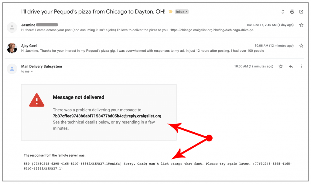How to let everybody on Craigslist down gently via email