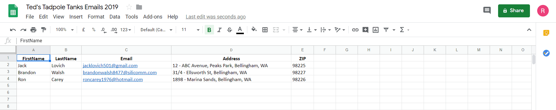 mail merge from google sheets