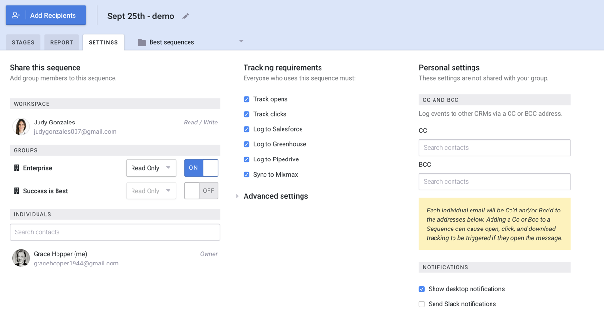 mixmax email tracking