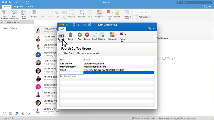 how to make group mail in outlook