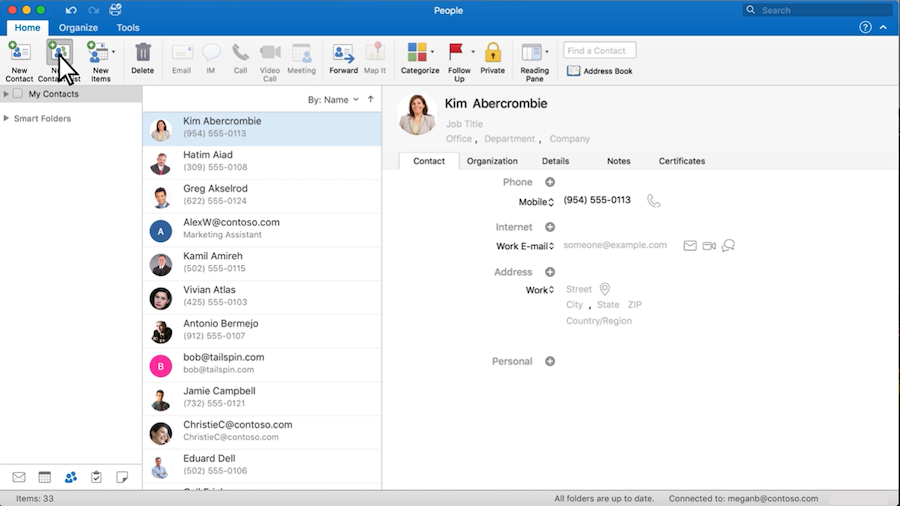 how to make group contacts in outlook
