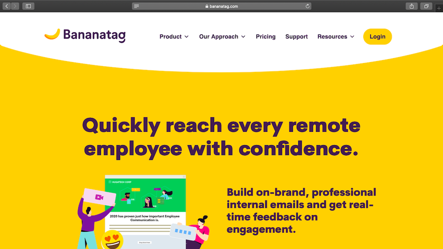 Bananatag homepage