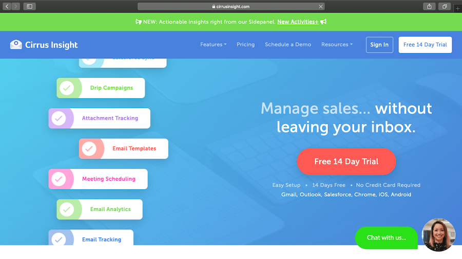 Cirrus Insight homepage