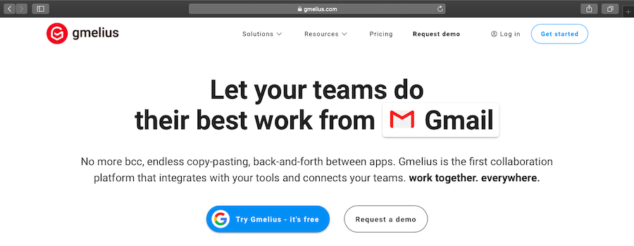 Gmelius homepage