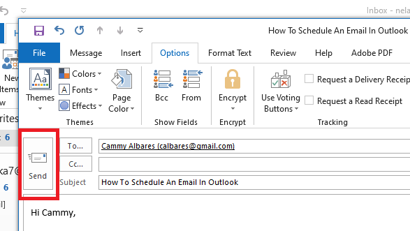 send later option in outlook