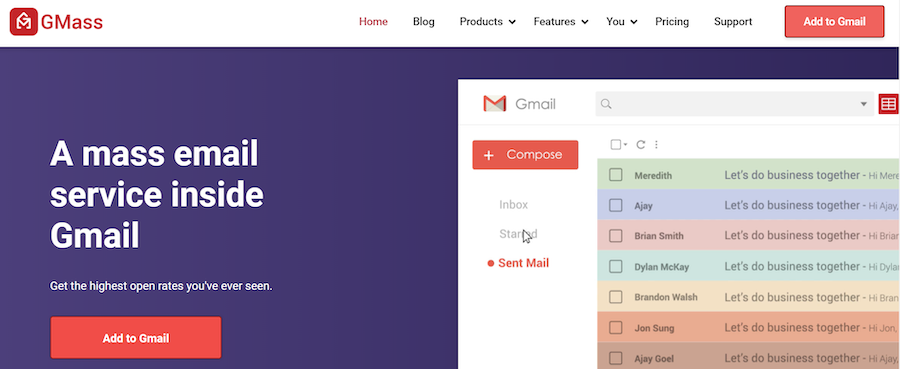 GMass homepage