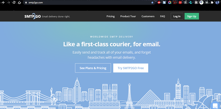 SMTP2GO homepage