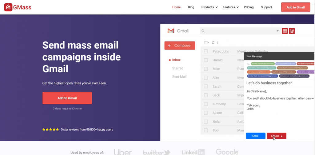 Transactional Email Platform Gmass