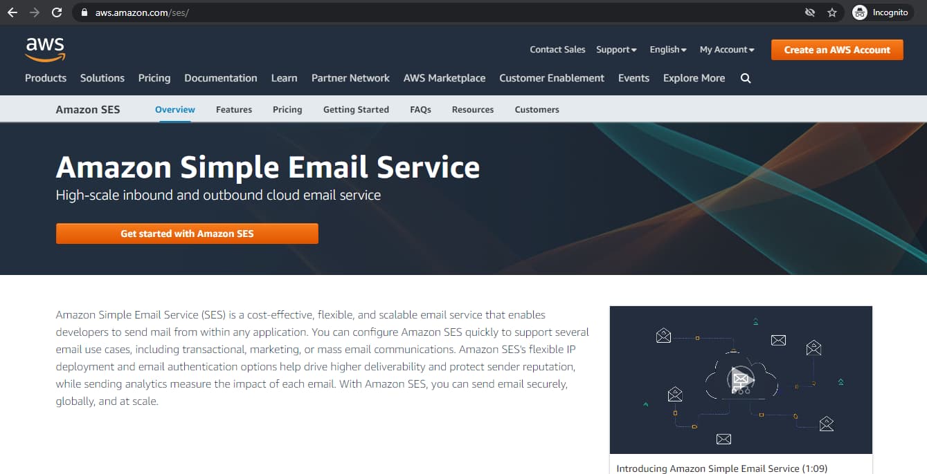 Simple Email Service (AWS SES): Feature, Working