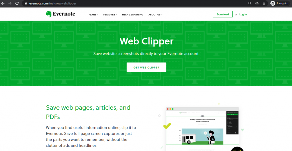 Chrome Extensions Evernote Web Clipper