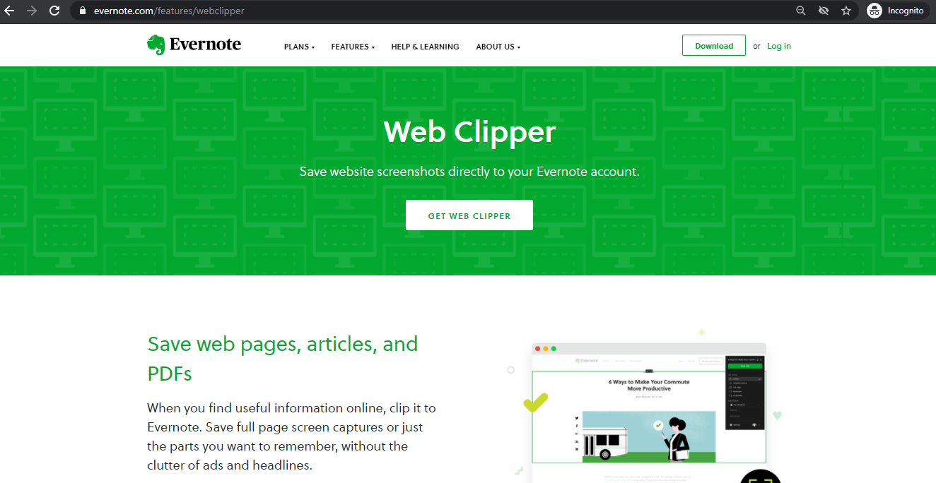 evernote web clipper chrome extension