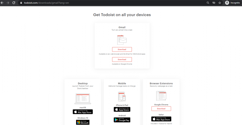 Todoist gmail extension