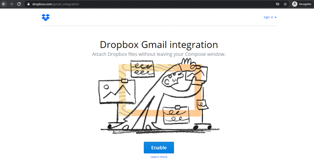 gmail drop box