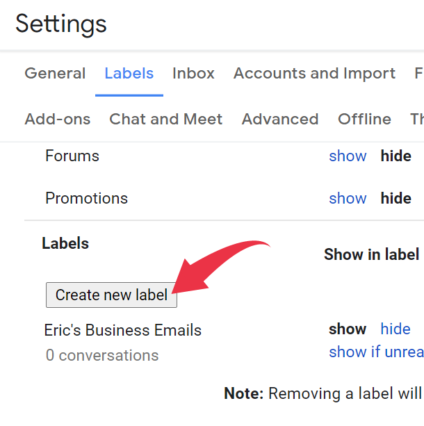 gmail label header like outlook quick steps