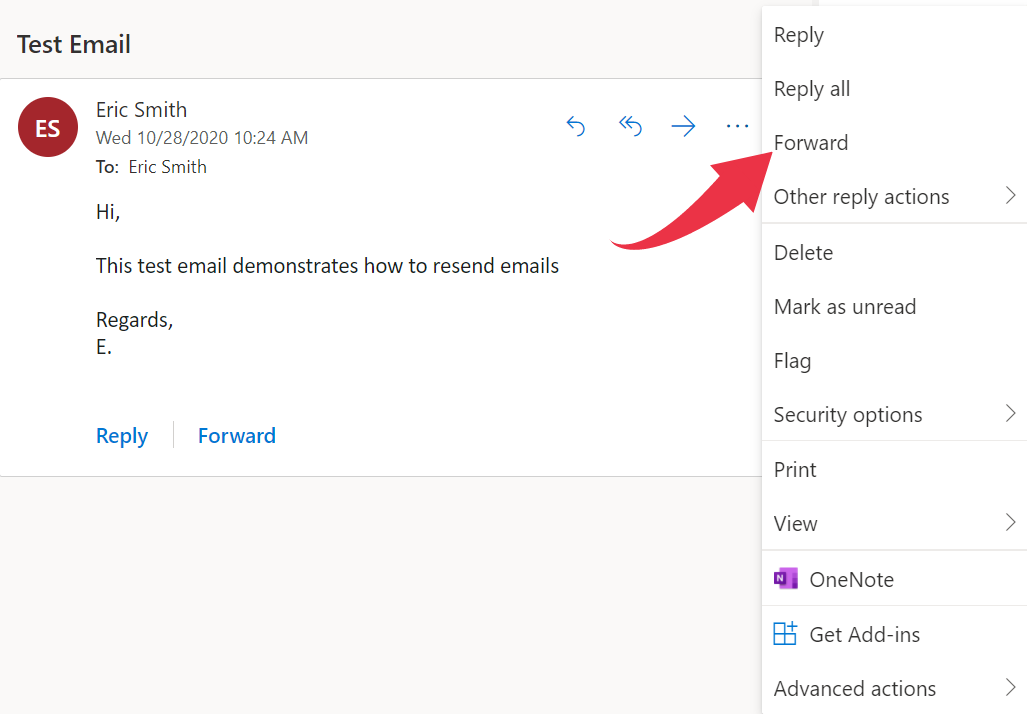 resend an email in mailbird