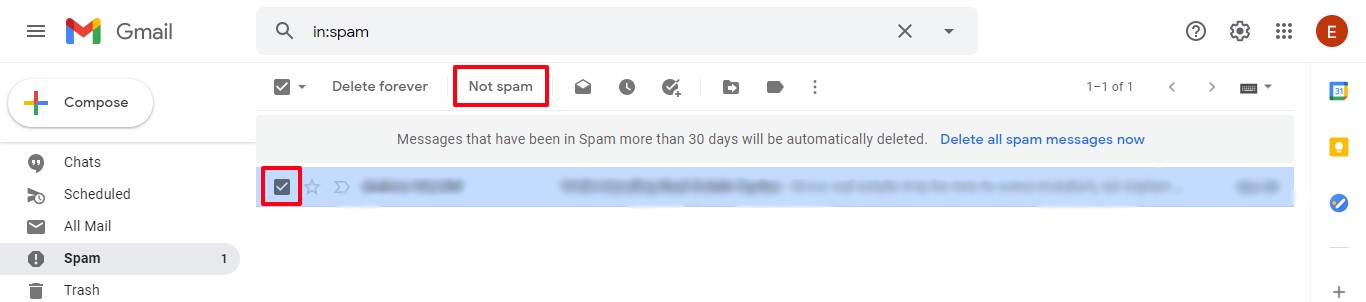 Check your spam folder