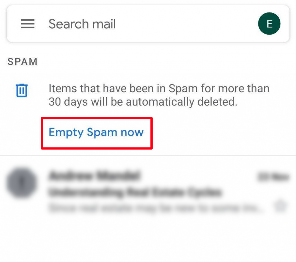 where is spam folder charter email