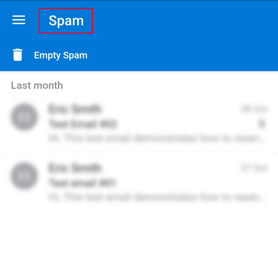 how to empty spam folder without verifying in mailbird