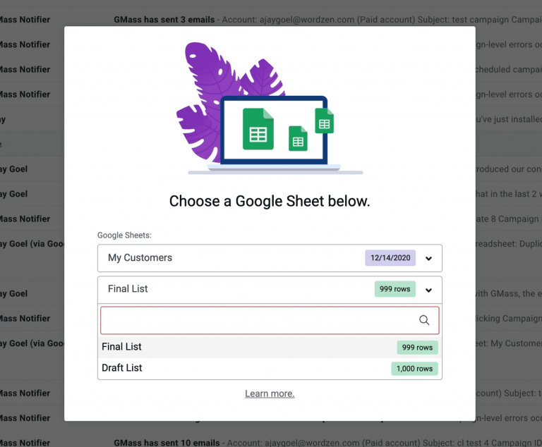 How to send a mail merge with Google Sheets