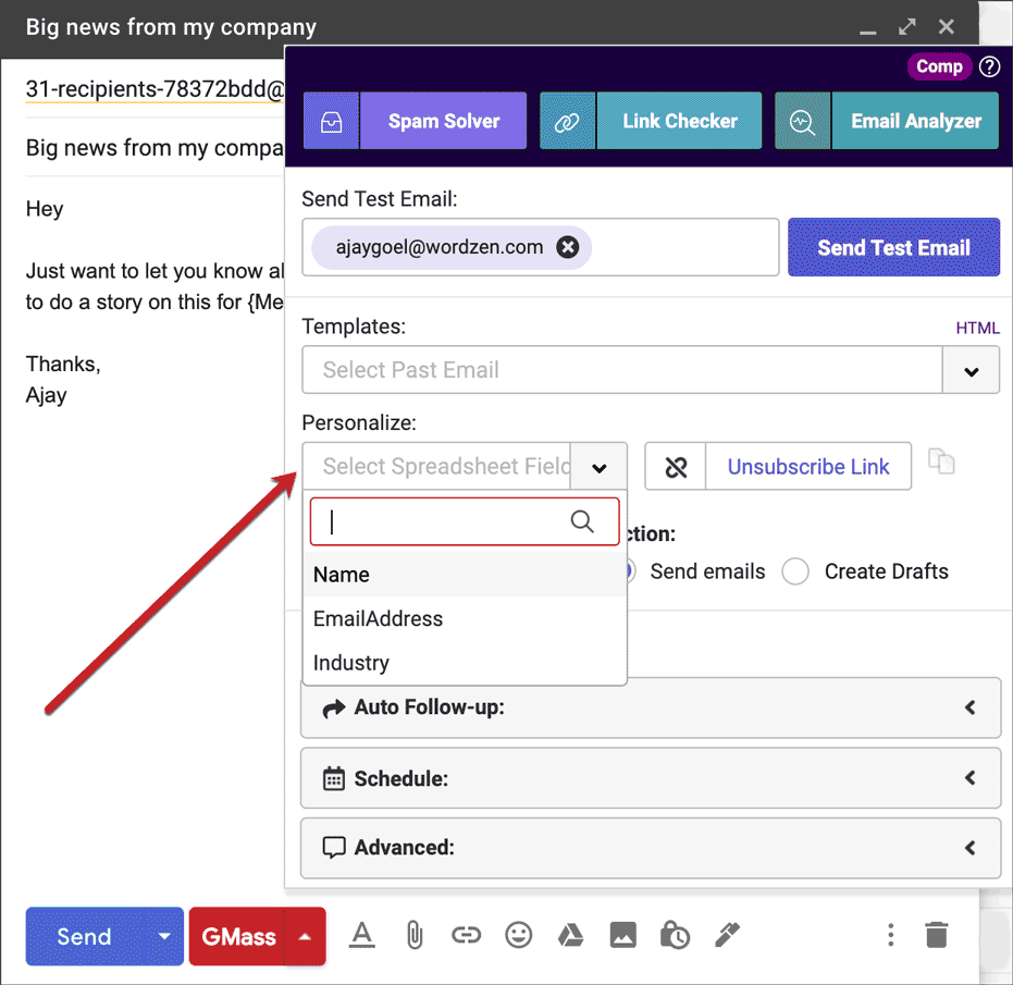 mail merge google sheets