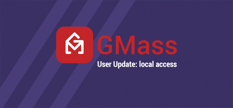 GMass extension local access