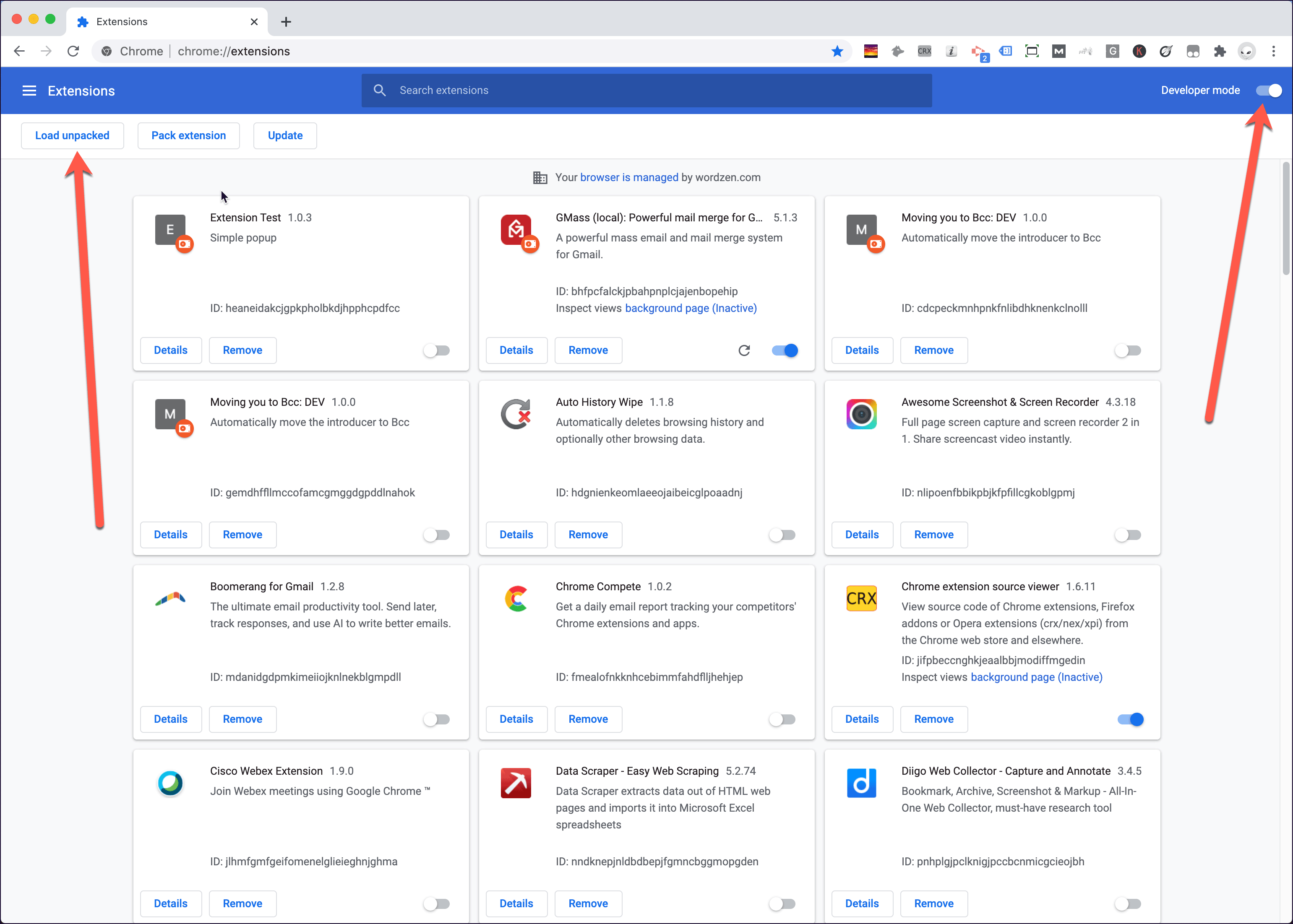 mac developer mode chrome app locally