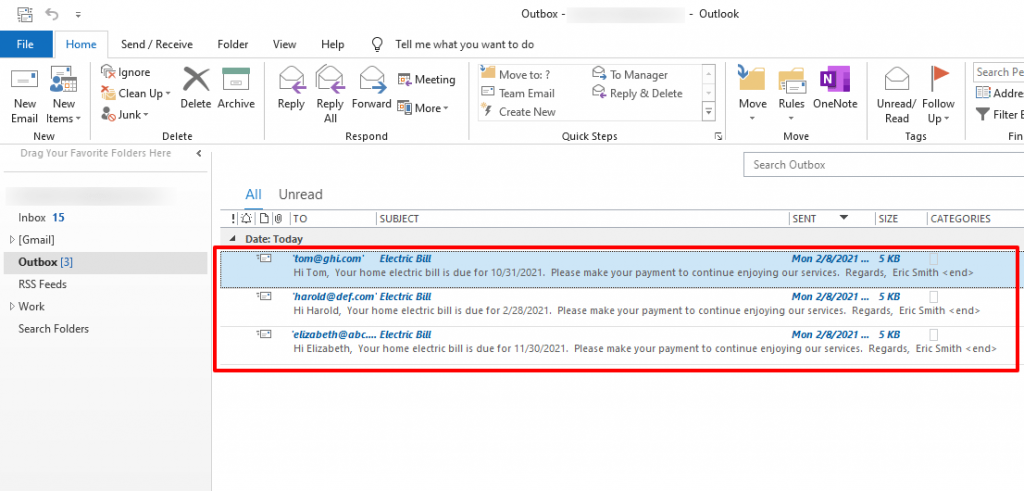 outlook 365 mail merge issue