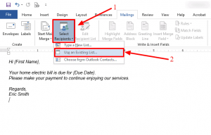 can you schedule send a mail merge in outlook