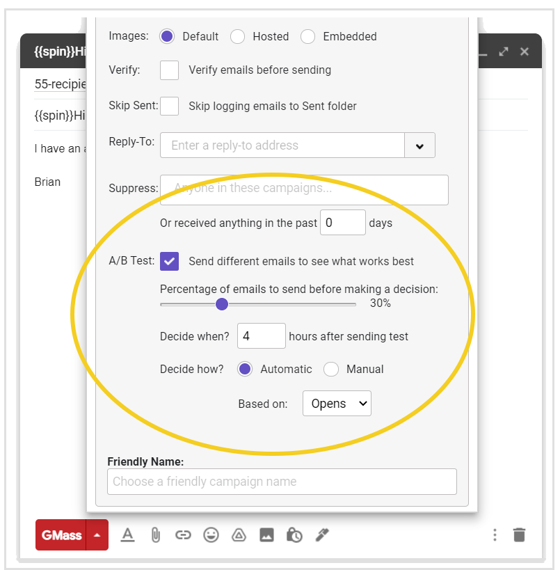 apply AB settings in settings panel