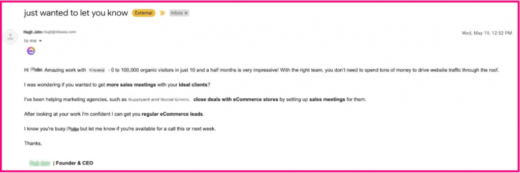 email spam examples