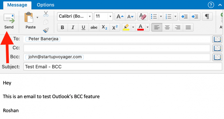 how to show bcc in apple mail