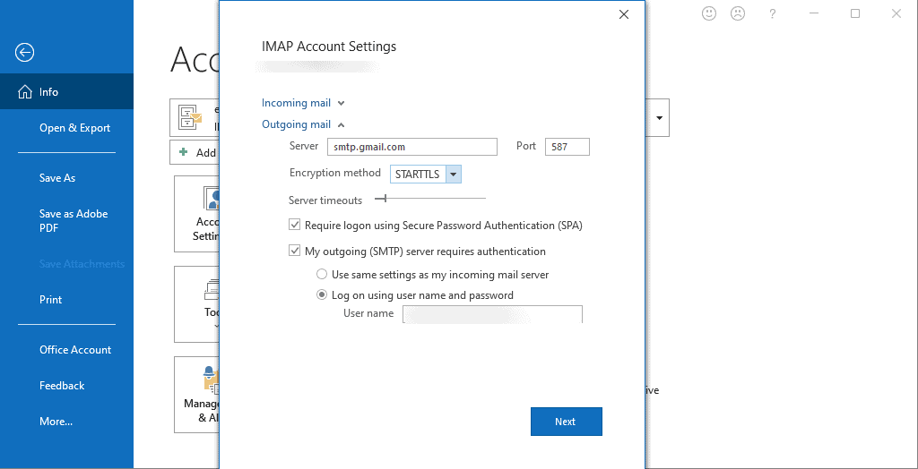 How To View Smtp Settings In Outlook 365