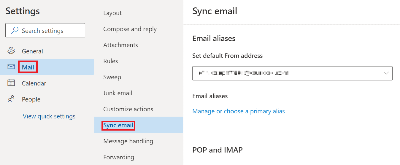 Outlook smtp