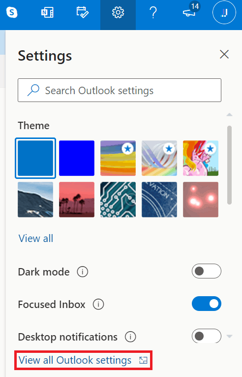 view-all-outlook-settings