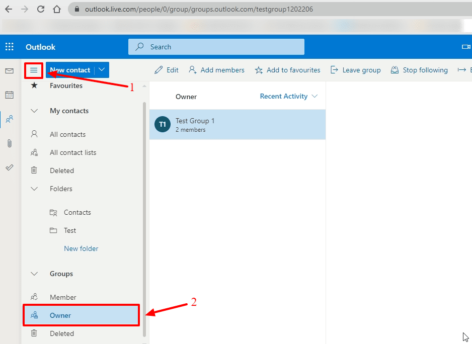 how to create group in outlook web app