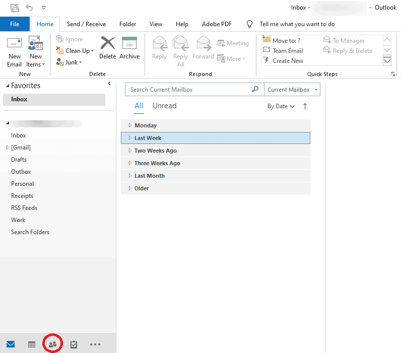 outlook text small