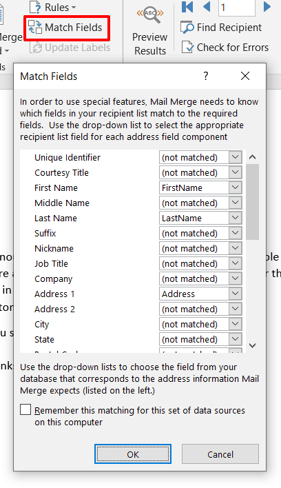 automate mail merge from excel