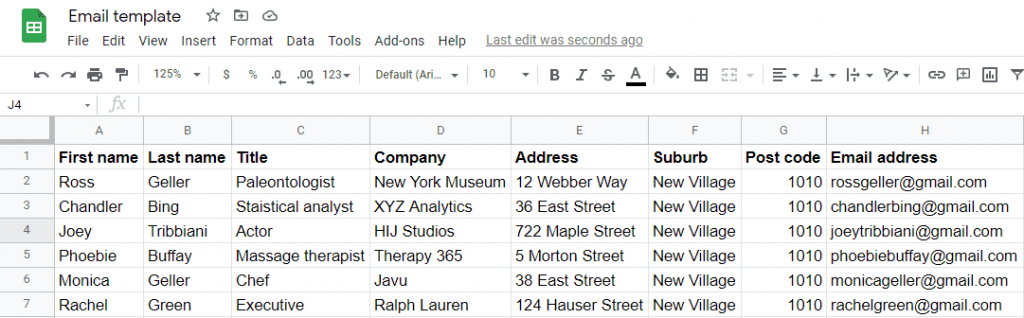 Google sheet